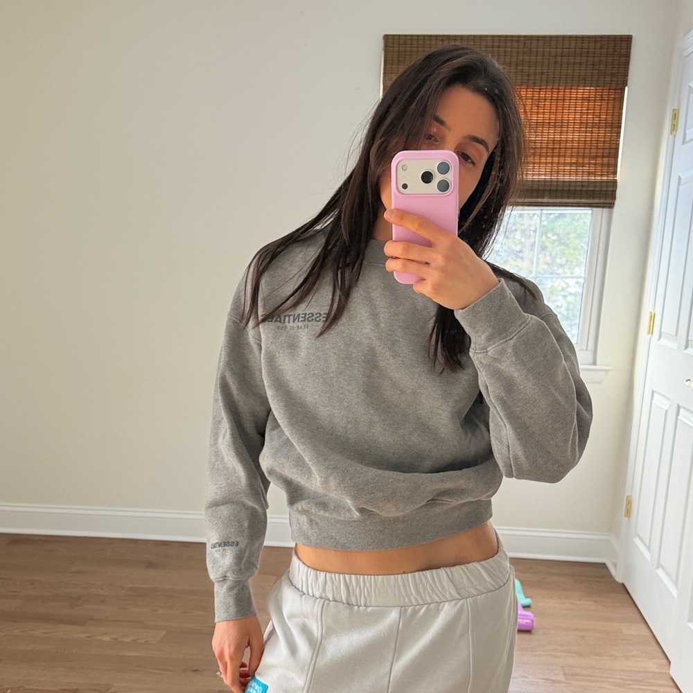 Essentials Heather Gray Sweatshirt